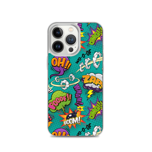 Comic Text Pattern iPhone Case