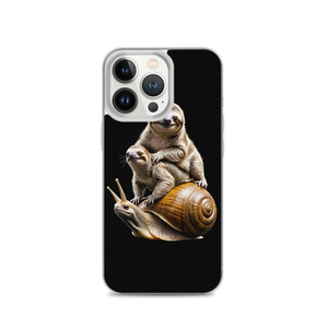 Sloth Riding A Snail iPhone Case