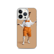 Happy Dancing Dog Beige iPhone Case