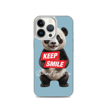 Keep Smile Blue Panda iPhone Case