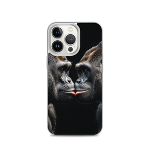 Gorilla Kissing iPhone Case