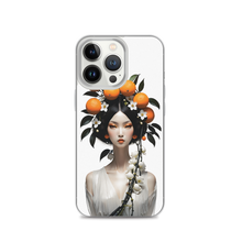 Beauty Lady with Orange Fruits iPhone Case