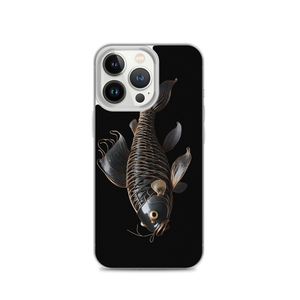 Minimalism Copperplate Art Fish iPhone Case