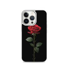 Red Rose on Black iPhone Case