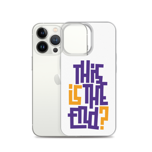 IS/THIS IS THE END? Purple Yellow iPhone Phone Case