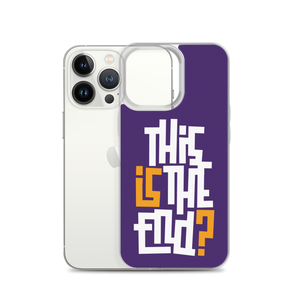 IS/THIS IS THE END? Purple Yellow Reverse iPhone Phone Case