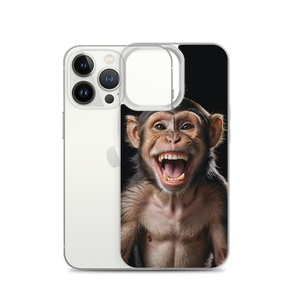 Happy Monkey Black iPhone Case