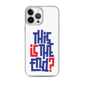 IS/THIS IS THE END? Navy Red iPhone Phone Case