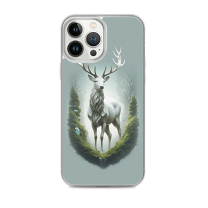 Green White Deer iPhone Case