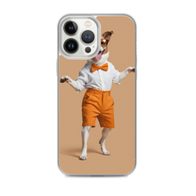 Happy Dancing Dog Beige iPhone Case