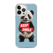 Keep Smile Blue Panda iPhone Case