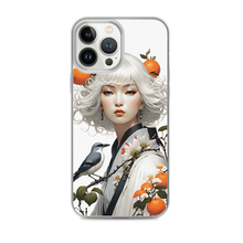 Beauty Lady with Orange and Bird iPhone Case