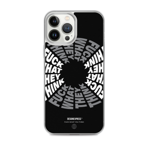 F**ck What They Think Grayscale iPhone Case