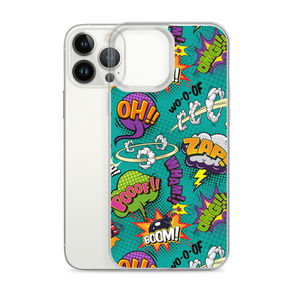 Comic Text Pattern iPhone Case