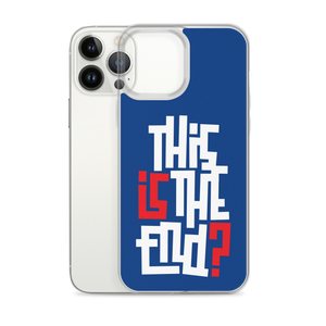 IS/THIS IS THE END? Navy Blue Reverse iPhone Phone Case