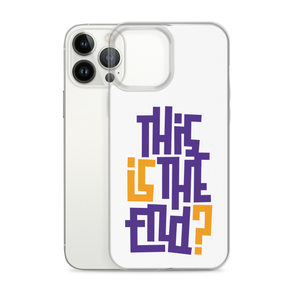 IS/THIS IS THE END? Purple Yellow iPhone Phone Case