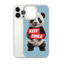 Keep Smile Blue Panda iPhone Case