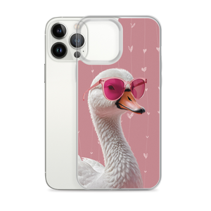 Cute Pink Swan iPhone Case