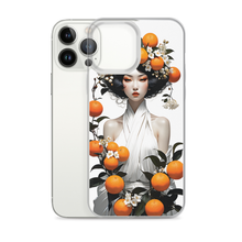 Oriental Lady with Orange Fruits iPhone Case