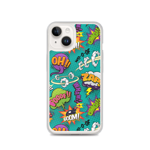 Comic Text Pattern iPhone Case