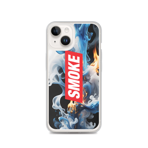 Blue Smoke Fire iPhone Case