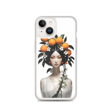 Beauty Lady with Orange Fruits iPhone Case