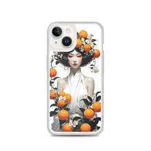 Oriental Lady with Orange Fruits iPhone Case