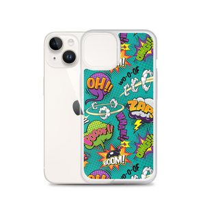 Comic Text Pattern iPhone Case