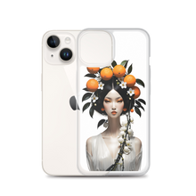 Beauty Lady with Orange Fruits iPhone Case