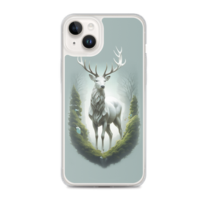 Green White Deer iPhone Case