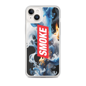 Blue Smoke Fire iPhone Case