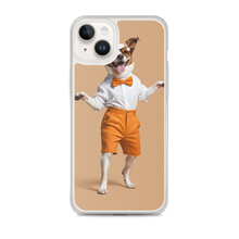 Happy Dancing Dog Beige iPhone Case