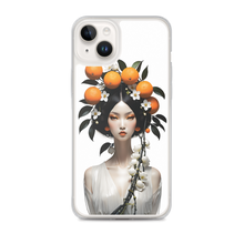 Beauty Lady with Orange Fruits iPhone Case