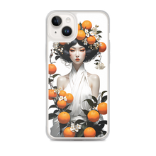 Oriental Lady with Orange Fruits iPhone Case