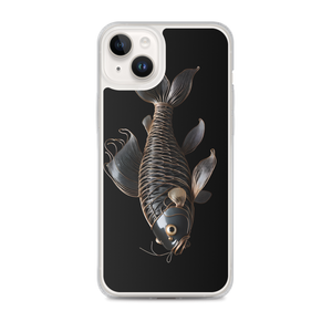 Minimalism Copperplate Art Fish iPhone Case