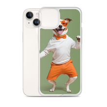 Funny Dancing Dog Green iPhone Case