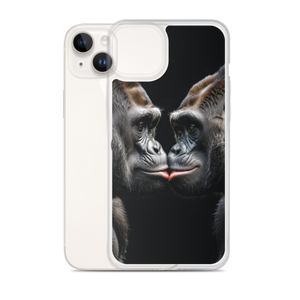 Gorilla Kissing iPhone Case