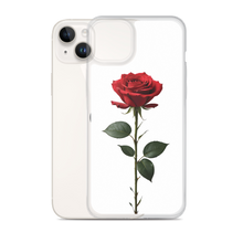 Red Rose on White iPhone Case