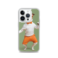 Funny Dancing Dog Green iPhone Case