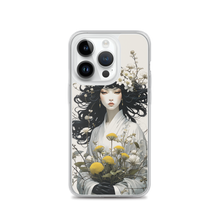 Oriental Lady with Yellow Flowers iPhone Case