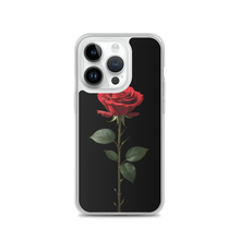 Red Rose on Black iPhone Case