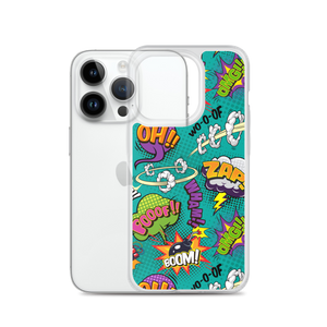 Comic Text Pattern iPhone Case