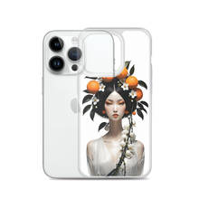 Beauty Lady with Orange Fruits iPhone Case