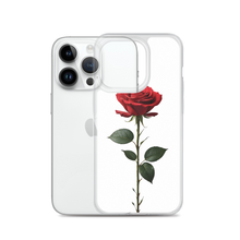 Red Rose on White iPhone Case