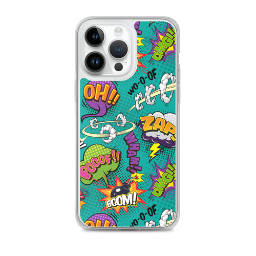 Comic Text Pattern iPhone Case
