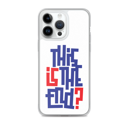 IS/THIS IS THE END? Navy Red iPhone Phone Case