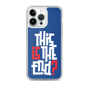 IS/THIS IS THE END? Navy Blue Reverse iPhone Phone Case