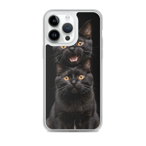 Two Black Cats Follows iPhone Case