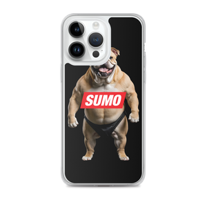 Sumo Bulldog Black iPhone Case