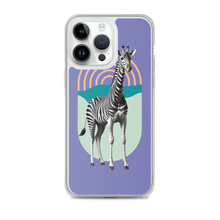 Giraffe Zebra Purple iPhone Case